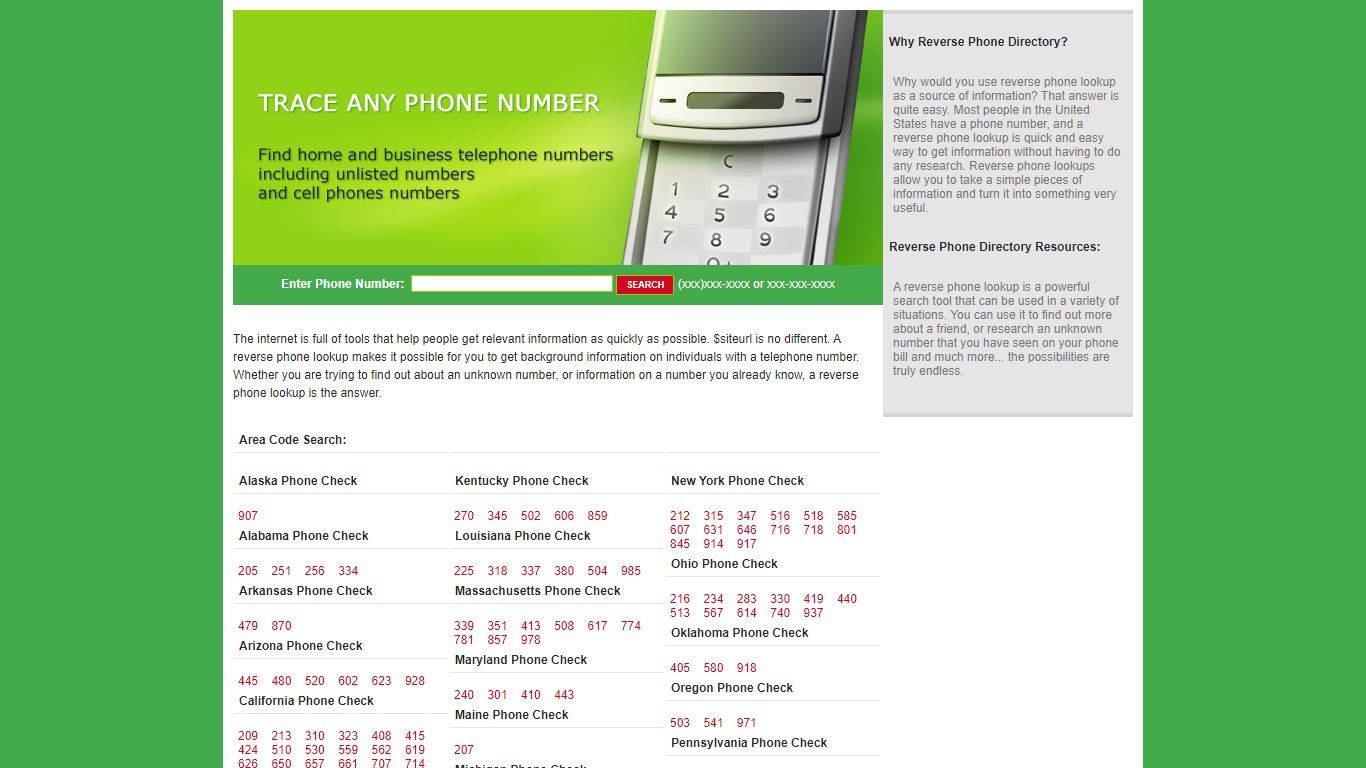Reverse Lookup Phone Directory - Reverse Phone Search